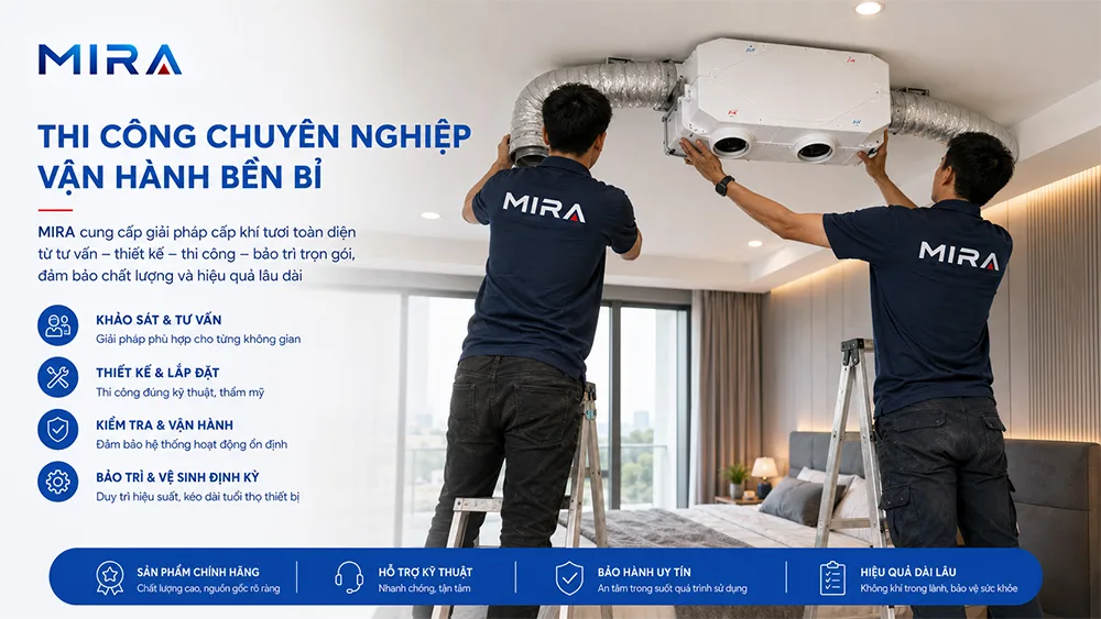 MIRA cung cấp lắp đặt m&aacute;y cấp kh&iacute; tươi
